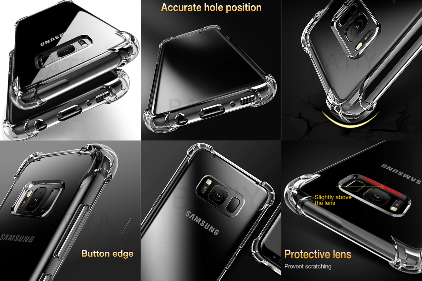 Прозрачный противоударный чехол для Samsung Galaxy S21