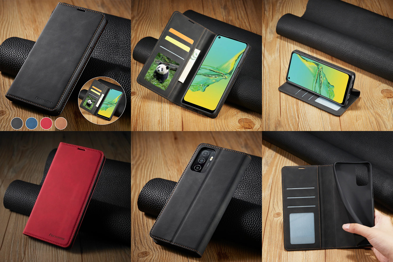 Кожаный чехол-бумажник для Samsung Galaxy