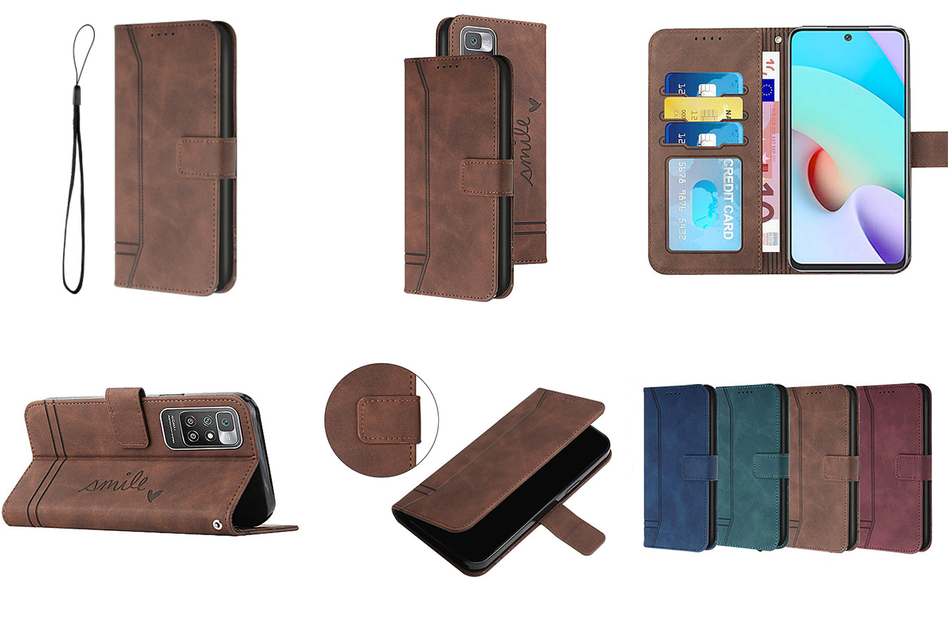 Кожаный чехол-бумажник Xiaomi