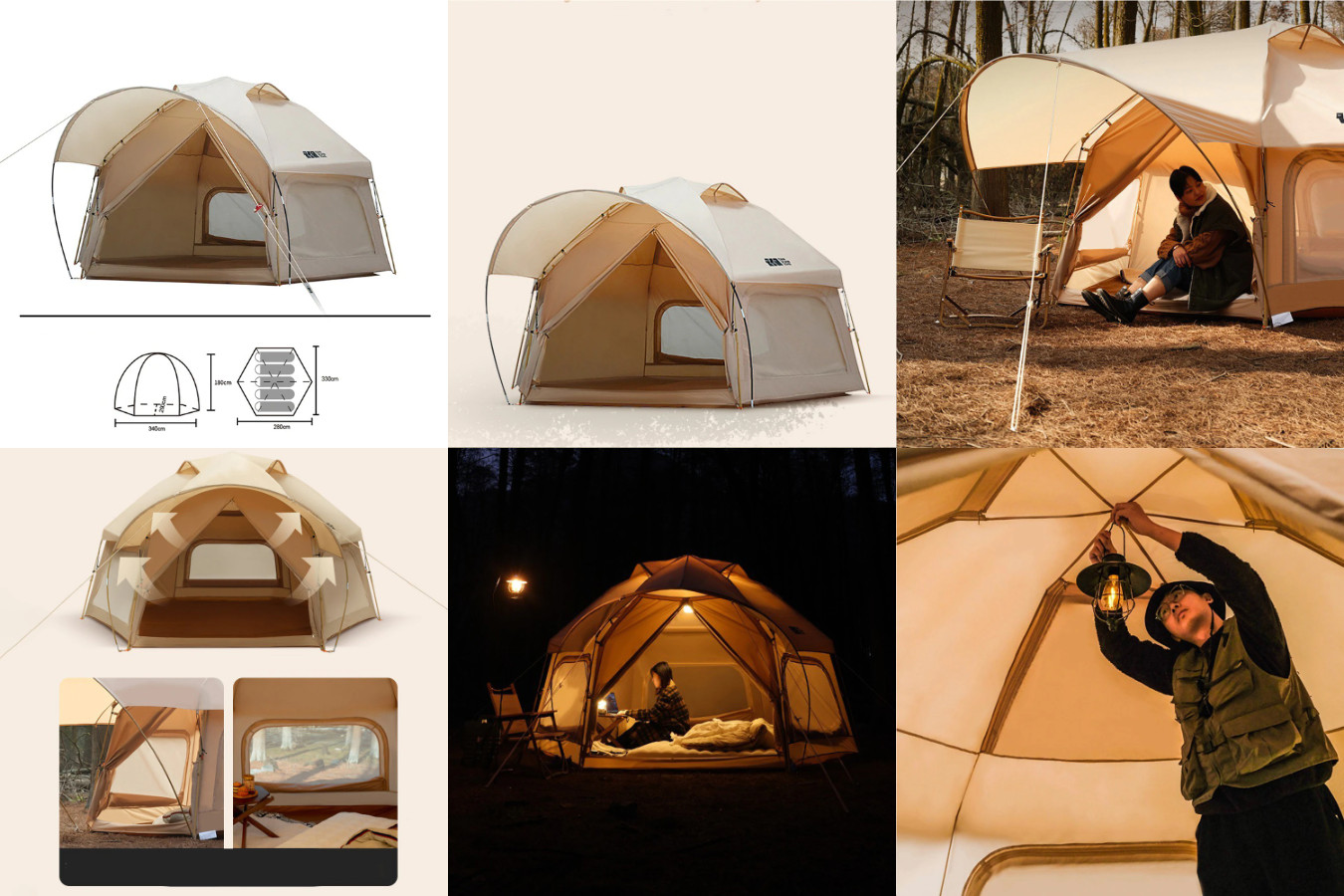 Палатка с шестигранным основанием